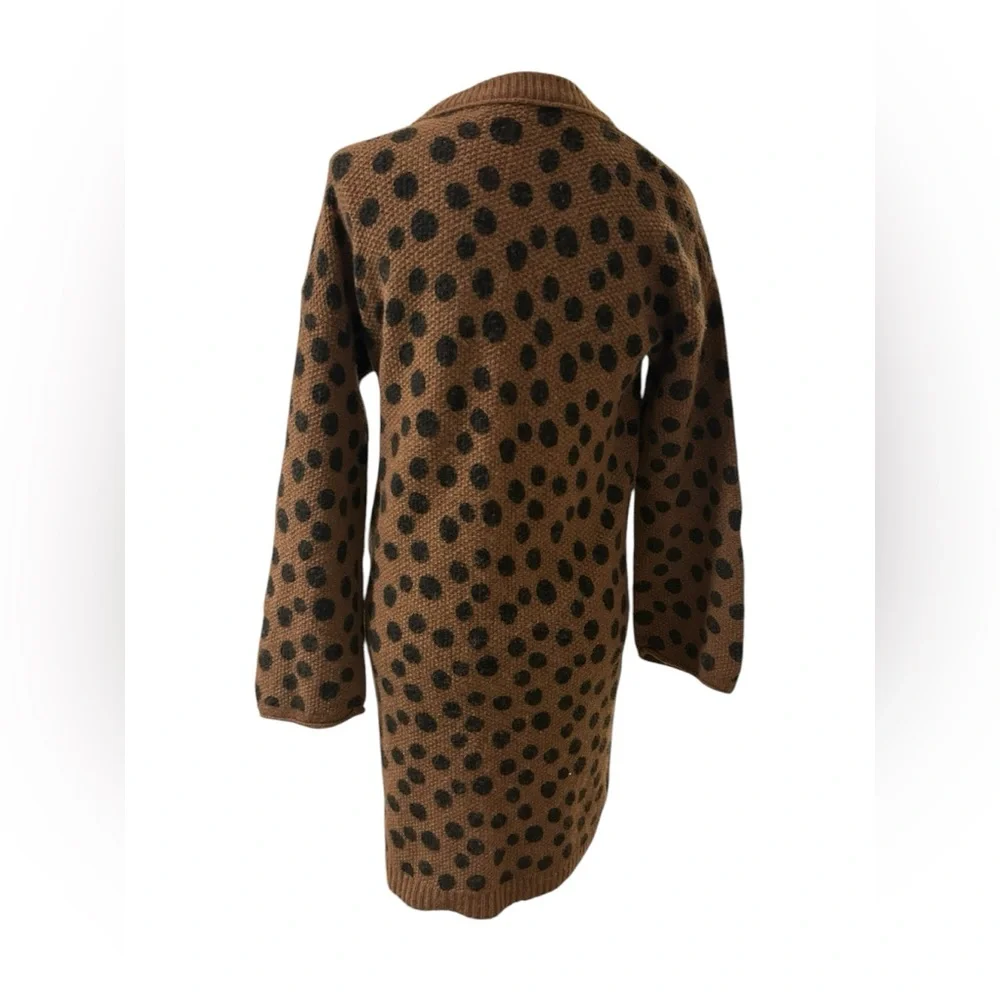Madewell Leopard Dot Sweater dress in brown and black Size Small - Picture 4 of 7